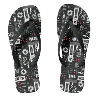 Obi-Wan Kenobi | Darth Vader Icon Collage Pattern Flip Flops