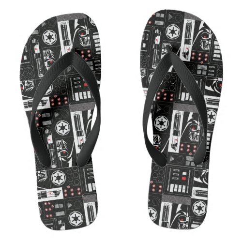 Obi_Wan Kenobi  Darth Vader Icon Collage Pattern Flip Flops