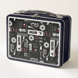 Obi-Wan Kenobi | Darth Vader Icon Collage Pattern Metal Lunch Box