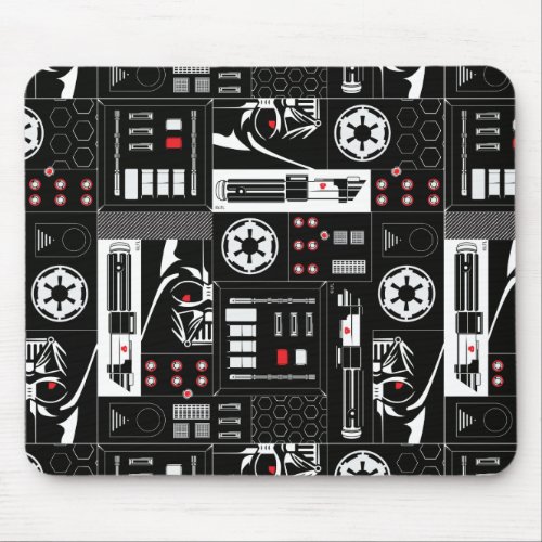 Obi_Wan Kenobi  Darth Vader Icon Collage Pattern Mouse Pad