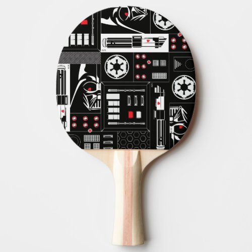 Obi_Wan Kenobi  Darth Vader Icon Collage Pattern Ping Pong Paddle
