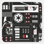 Obi-Wan Kenobi | Darth Vader Icon Collage Pattern Square Sticker