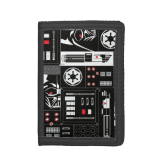 Obi-Wan Kenobi | Darth Vader Icon Collage Pattern Trifold Wallet