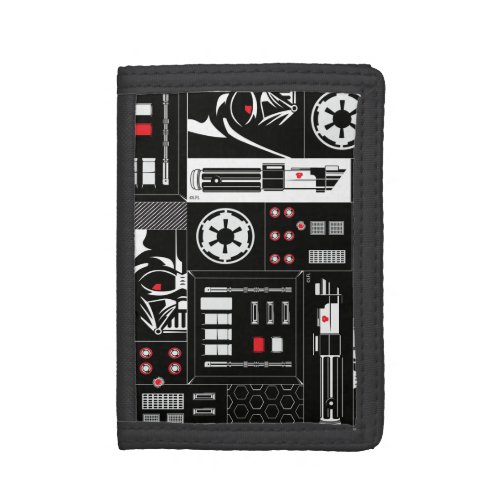Obi_Wan Kenobi  Darth Vader Icon Collage Pattern Trifold Wallet