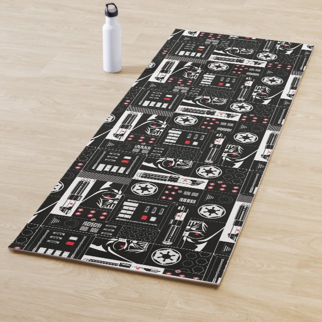 Obi-Wan Kenobi | Darth Vader Icon Collage Pattern Yoga Mat (In Situ)