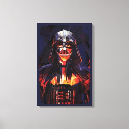 Obi_Wan Kenobi  Darth Vader Painted Illustration Canvas Print