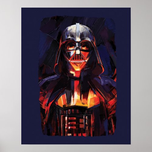 Obi_Wan Kenobi  Darth Vader Painted Illustration Poster