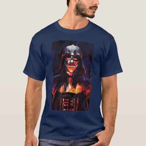 Obi_Wan Kenobi  Darth Vader Painted Illustration T_Shirt