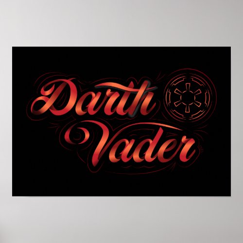 Obi_Wan Kenobi  Darth Vader Ribbon Name Poster