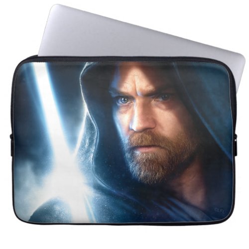 Obi_Wan Kenobi  Galaxy Lightsaber Illustration Laptop Sleeve