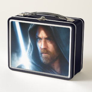 Obi-Wan Kenobi   Galaxy Lightsaber Illustration Metal Lunch Box