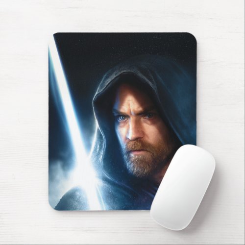 Obi_Wan Kenobi  Galaxy Lightsaber Illustration Mouse Pad