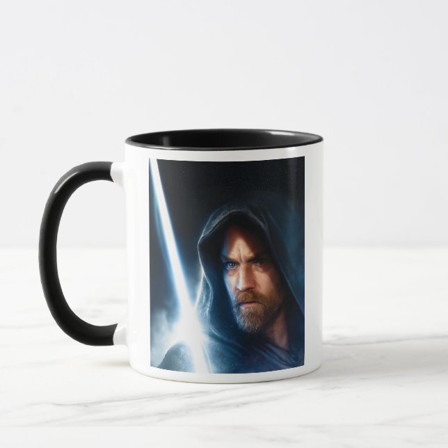 Obi-Wan Kenobi | Galaxy Lightsaber Illustration Mug (Left)