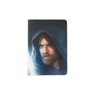 Obi-Wan Kenobi   Galaxy Lightsaber Illustration Passport Holder