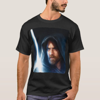 Obi-Wan Kenobi | Galaxy Lightsaber Illustration T-Shirt