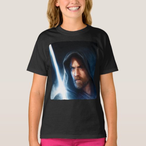 Obi_Wan Kenobi  Galaxy Lightsaber Illustration T_Shirt