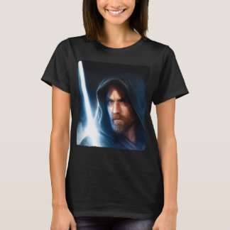 Obi-Wan Kenobi | Galaxy Lightsaber Illustration T-Shirt
