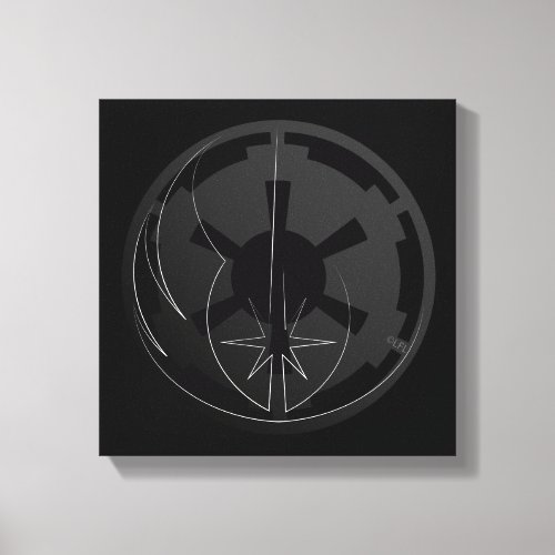 Obi_Wan Kenobi  Jedi  Galactic Empire Insignia Canvas Print