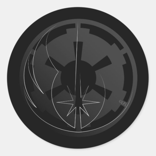 Obi_Wan Kenobi  Jedi  Galactic Empire Insignia Classic Round Sticker