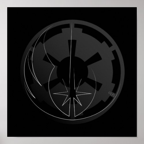 Obi_Wan Kenobi  Jedi  Galactic Empire Insignia Poster