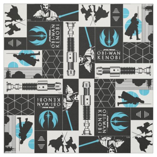 Obi_Wan Kenobi  Jedi Icon Collage Pattern Fabric