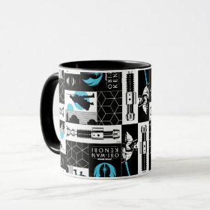 Obi-Wan Kenobi   Jedi Icon Collage Pattern Mug