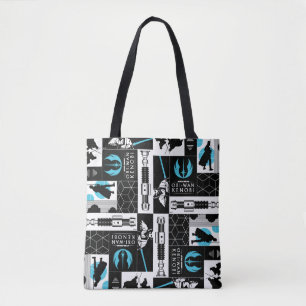 Obi-Wan Kenobi   Jedi Icon Collage Pattern Tote Bag