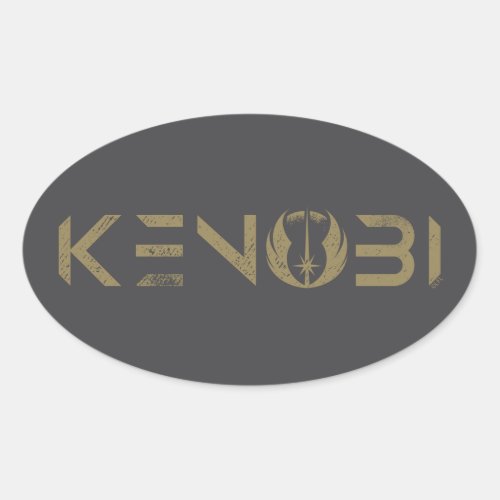 Obi_Wan Kenobi  Kenobi Jedi Logo Oval Sticker