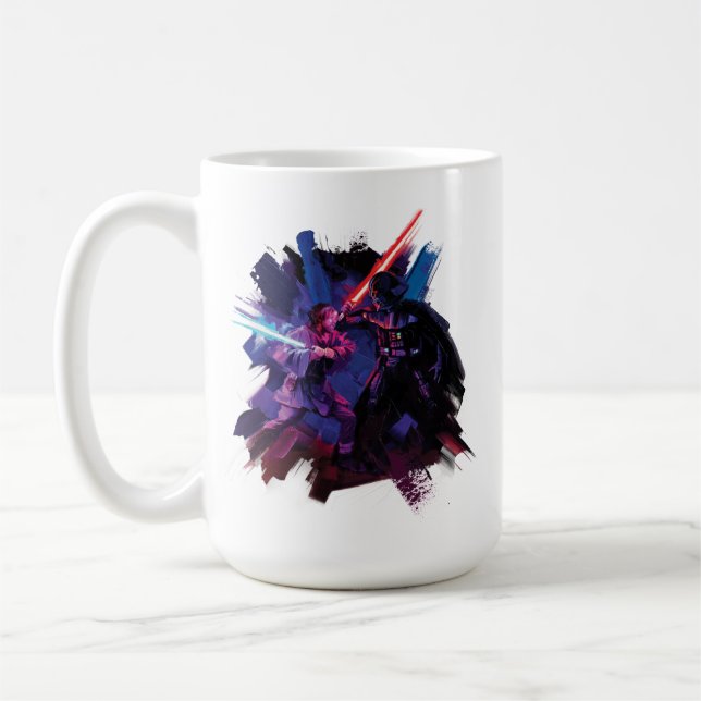 Obi-Wan Kenobi | Lightsaber Duel Illustration Coffee Mug (Left)