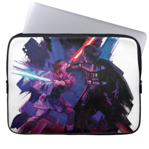 Obi_Wan Kenobi  Lightsaber Duel Illustration Laptop Sleeve