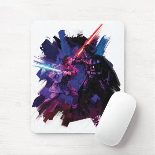 Obi_Wan Kenobi  Lightsaber Duel Illustration Mouse Pad