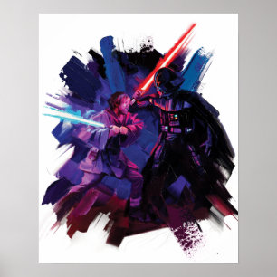 Obi-Wan Kenobi   Lightsaber Duel Illustration Poster