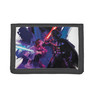 Obi-Wan Kenobi Lightsaber Duel Illustration Tri-fold Wallet