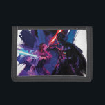 Obi-Wan Kenobi | Lightsaber Duel Illustration Trifold Wallet<br><div class="desc">Check out this painted illustration of Obi-Wan Kenobi and Darth Vader locked in a lightsaber duel!</div>