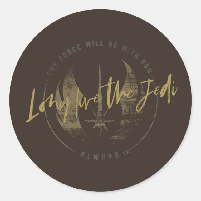 Obi-Wan Kenobi | "Long Live the Jedi" Insignia Classic Round Sticker (Front)
