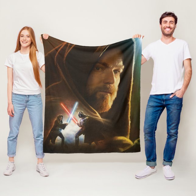 Obi-Wan Kenobi | Obi-Wan Duel Collage Fleece Blanket (In Situ)