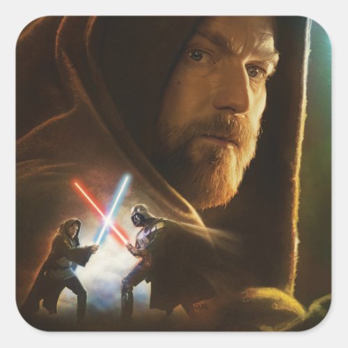 Obi_Wan Kenobi  Obi_Wan Duel Collage Square Sticker