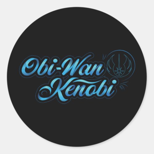 Obi_Wan Kenobi  Obi_Wan Kenobi Ribbon Name Classic Round Sticker