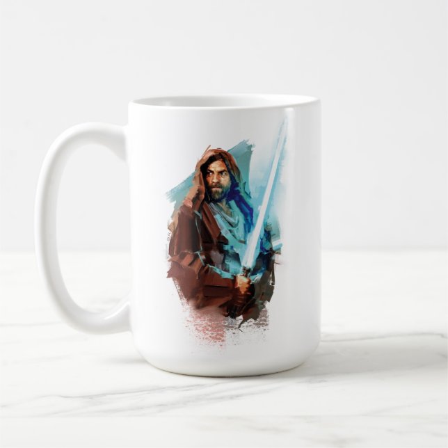Obi-Wan Kenobi | Obi-Wan Painted Illustration Coffee Mug (Left)