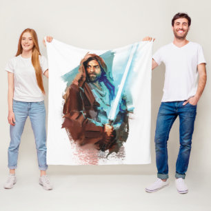 Obi-Wan Kenobi   Obi-Wan Painted Illustration Fleece Blanket
