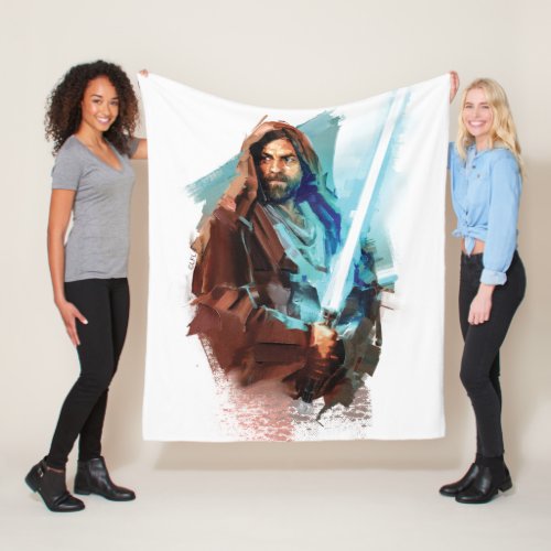 Obi_Wan Kenobi  Obi_Wan Painted Illustration Fleece Blanket