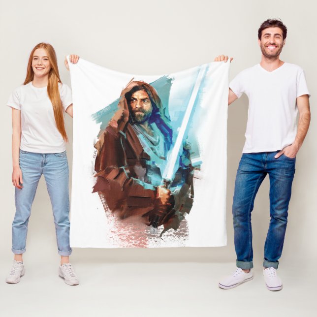 Obi-Wan Kenobi | Obi-Wan Painted Illustration Fleece Blanket (In Situ)
