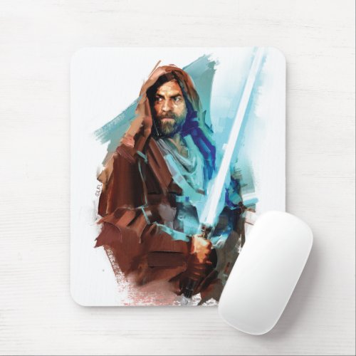 Obi_Wan Kenobi  Obi_Wan Painted Illustration Mouse Pad