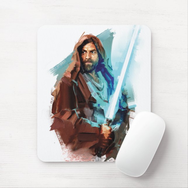 Obi-Wan Kenobi | Obi-Wan Painted Illustration Mouse Pad (With Mouse)