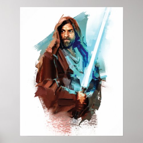 Obi_Wan Kenobi  Obi_Wan Painted Illustration Poster