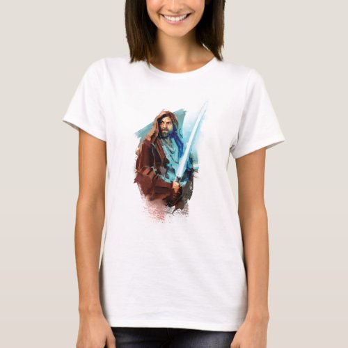 Obi_Wan Kenobi  Obi_Wan Painted Illustration T_Shirt