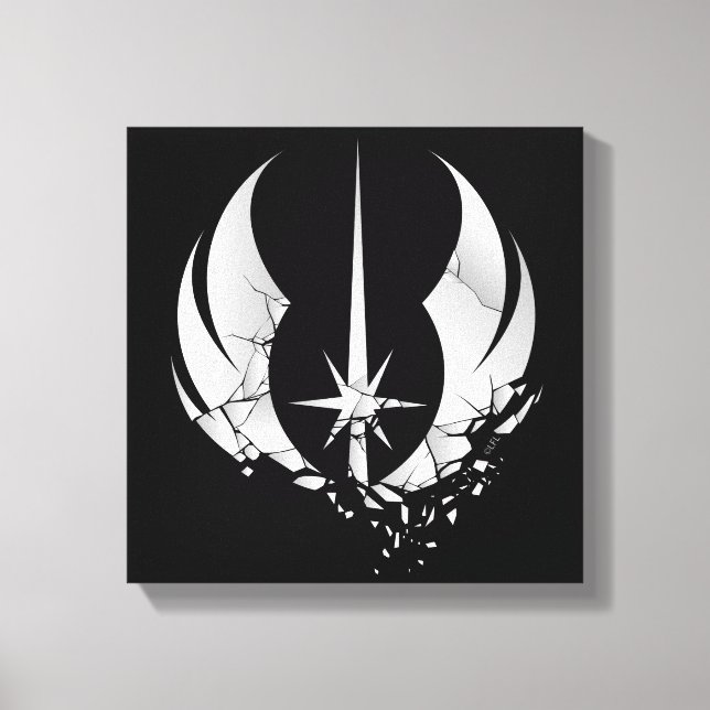Obi-Wan Kenobi | Shattered Jedi Insignia Canvas Print (Front)