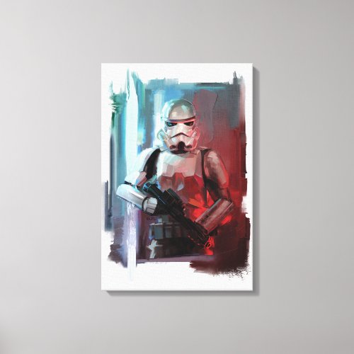 Obi_Wan Kenobi  Stormtrooper Painted Illustration Canvas Print