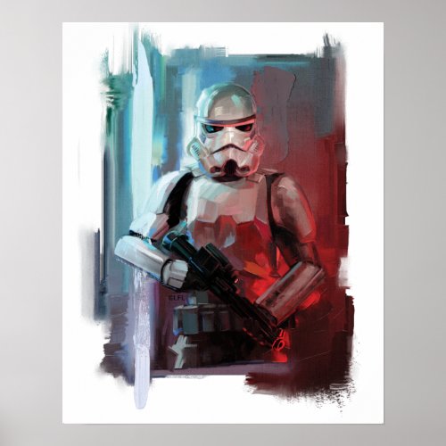 Obi_Wan Kenobi  Stormtrooper Painted Illustration Poster