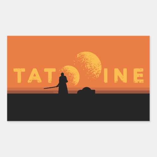 Obi_Wan Kenobi  Tatooine Name Graphic Rectangular Sticker